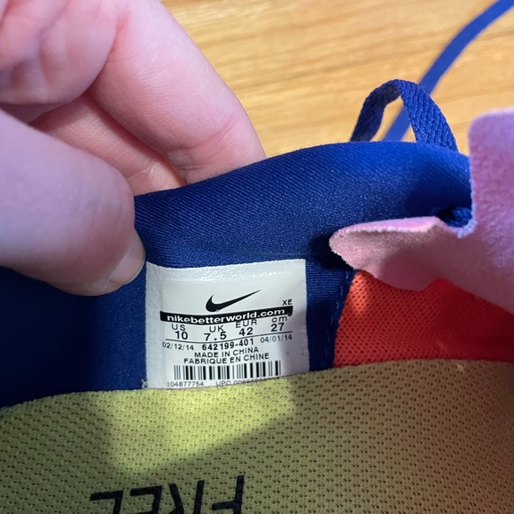 Nike Free 5.0 Womens Size 10 Running Shoe Blue Pink Barefoot - Picture 3 of 9